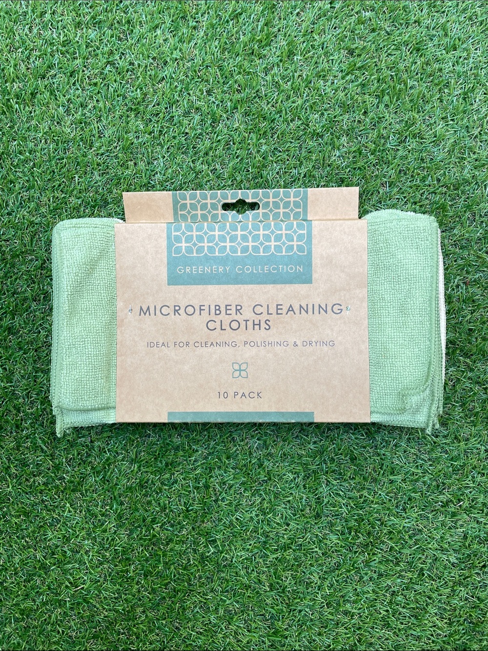 Light Green Microfiber Cleaning Cloths - 10 Pack